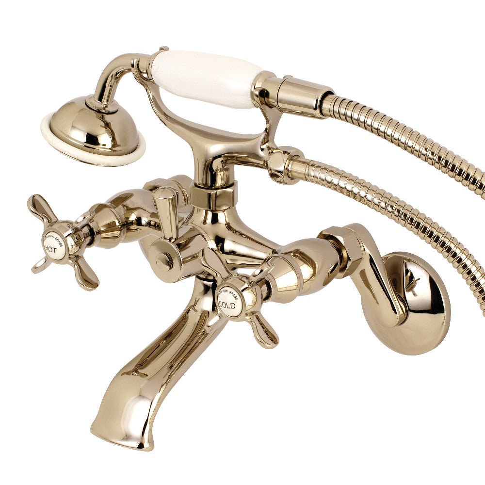 Essex Wall Mount Clawfoot Tub Faucet With Hand Shower - BUILDMYPLACE