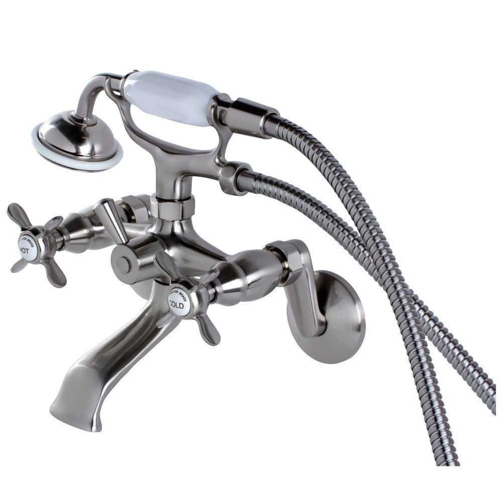 Essex Wall Mount Clawfoot Tub Faucet With Hand Shower - BUILDMYPLACE