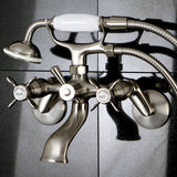 Essex Wall Mount Clawfoot Tub Faucet With Hand Shower - BUILDMYPLACE