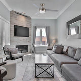 EVERETT 48 Inch 3 - Blade Ceiling Fan with LED Light & Pull Chain - LEDMyPlace