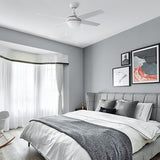 EVERETT 48 inch 4 - Blade Ceiling Fan with LED light & Pull Chain - LEDMyPlace