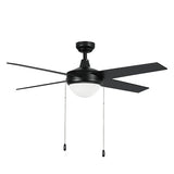 EVERETT 48 inch 4 - Blade Ceiling Fan with LED light & Pull Chain - LEDMyPlace