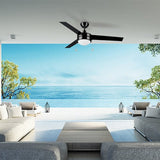 EVERETT 52 Inch 3 - Blade Ceiling Fan with LED Light & Pull Chain - LEDMyPlace