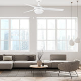 EVERETT 52 Inch 3 - Blade Ceiling Fan with LED Light & Pull Chain - LEDMyPlace