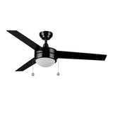 EVERETT 52 Inch 3 - Blade Ceiling Fan with LED Light & Pull Chain - LEDMyPlace