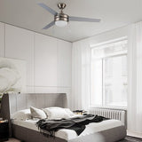 EVERETT 52 Inch 3 - Blade Ceiling Fan with LED Light & Pull Chain - LEDMyPlace