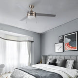 EVERETT 52 Inch 3 - Blade Ceiling Fan with LED Light & Pull Chain - LEDMyPlace