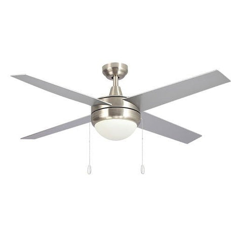 EVERETT 52 inch 4 - Blade Ceiling Fan with LED Light & Pull Chain - LEDMyPlace