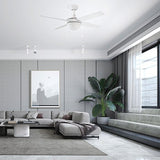 EVERETT 52 inch 4 - Blade Ceiling Fan with LED Light & Pull Chain - LEDMyPlace