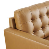 Exalt Tufted Leather Loveseat - BUILDMYPLACE