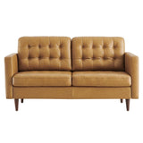 Exalt Tufted Leather Loveseat - BUILDMYPLACE