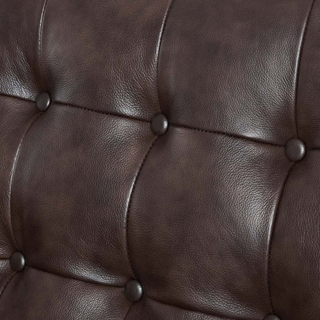 Exalt Tufted Leather Loveseat - BUILDMYPLACE