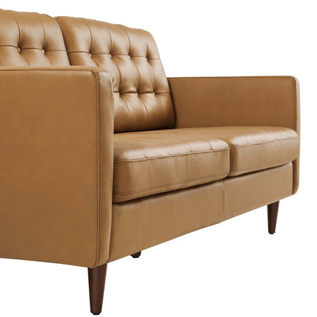 Exalt Tufted Leather Sofa - BUILDMYPLACE