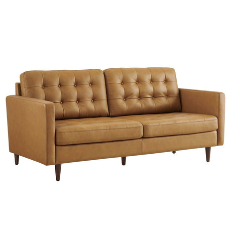 Exalt Tufted Leather Sofa - BUILDMYPLACE