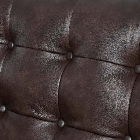 Exalt Tufted Leather Sofa - BUILDMYPLACE