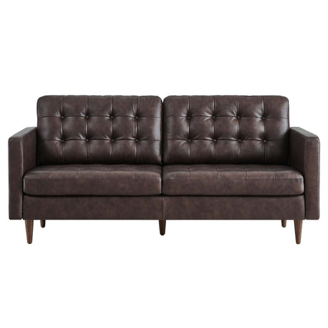 Exalt Tufted Leather Sofa - BUILDMYPLACE