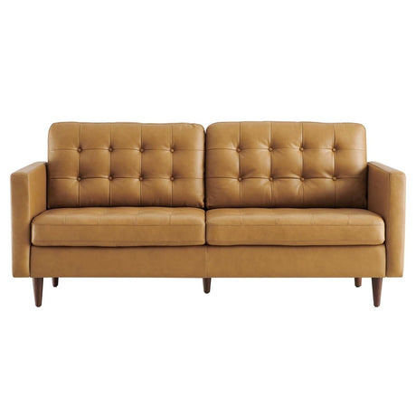 Exalt Tufted Leather Sofa - BUILDMYPLACE