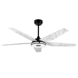 Explorer 52" In. 5 Blade Smart Ceiling Fan with Dimmable LED Light Kit Works with Remote Control, Wi - Fi apps and Voice control via Google Assistant/Alexa/Siri - BUILDMYPLACE