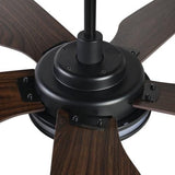 Explorer Black 5 Blade Smart Ceiling Fan with Dimmable LED Light Kit Works with Remote Control, Wi - Fi apps and Voice control via Google Assistant/Alexa/Siri - BUILDMYPLACE