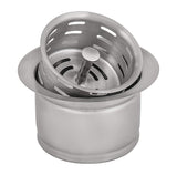 Extended Garbage Disposal Flange with Deep Basket Strainer for Kitchen Sinks - Stainless Steel - BUILDMYPLACE