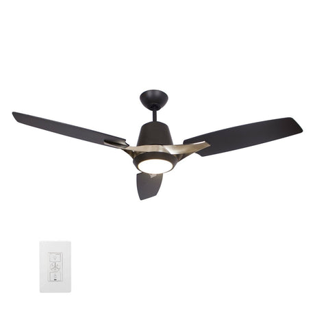 Exton 52'' Best Smart Ceiling Fan with wall control, Light Kit Included, Works with Google Assistant and Amazon Alexa,Siri Shortcut - LEDMyPlace