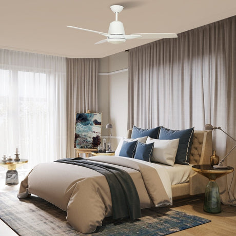 Exton 52'' Best Smart Ceiling Fan with wall control, Light Kit Included, Works with Google Assistant and Amazon Alexa,Siri Shortcut - LEDMyPlace