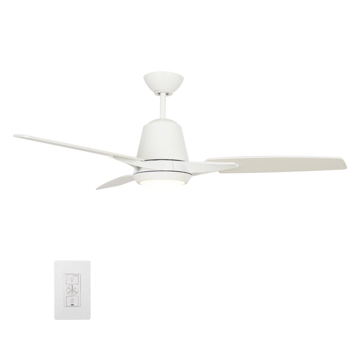 Exton 52" In. 3 Blade Smart Ceiling Fan with Dimmable LED Light Kit Works with Wall control, Wi - Fi apps and Voice control via Google Assistant/Alexa/Siri - BUILDMYPLACE