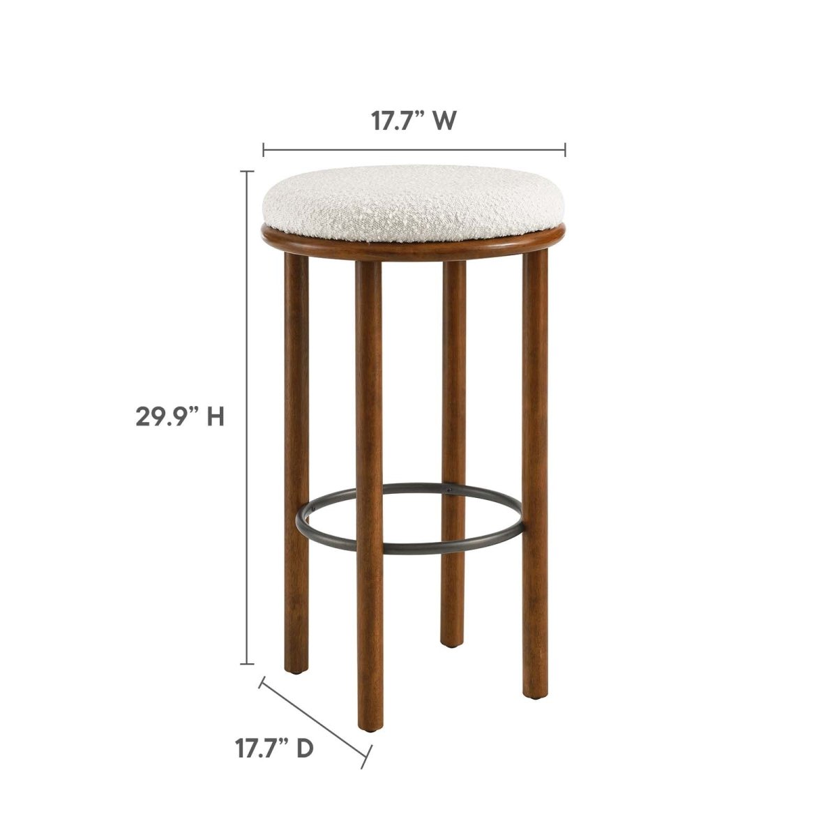 Fable Boucle Fabric Bar Stools - Set of 2 - BUILDMYPLACE