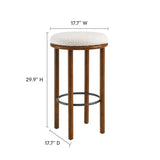 Fable Boucle Fabric Bar Stools - Set of 2 - BUILDMYPLACE
