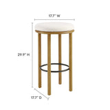 Fable Boucle Fabric Bar Stools - Set of 2 - BUILDMYPLACE