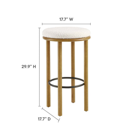 Fable Boucle Fabric Bar Stools - Set of 2 - BUILDMYPLACE