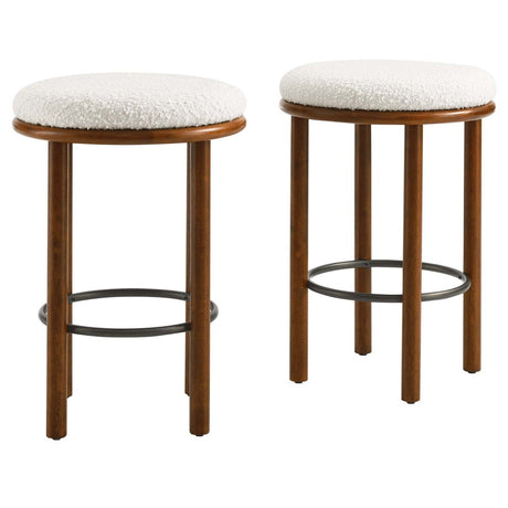 Fable Boucle Fabric Counter Stools - Set of 2 - BUILDMYPLACE