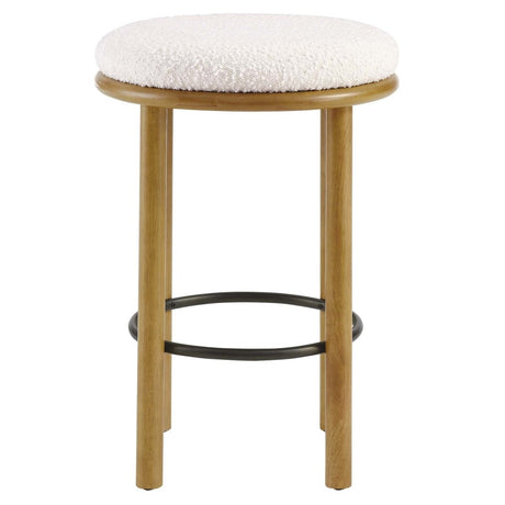 Fable Boucle Fabric Counter Stools - Set of 2 - BUILDMYPLACE
