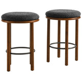 Fable Boucle Fabric Counter Stools - Set of 2 - BUILDMYPLACE