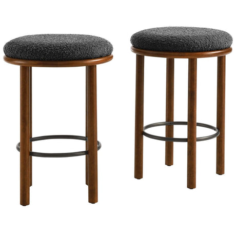 Fable Boucle Fabric Counter Stools - Set of 2 - BUILDMYPLACE