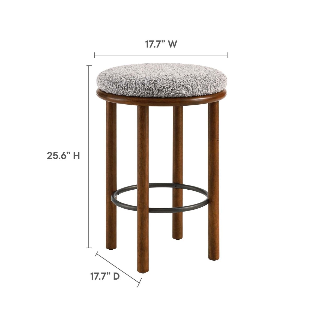 Fable Boucle Fabric Counter Stools - Set of 2 - BUILDMYPLACE