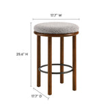 Fable Boucle Fabric Counter Stools - Set of 2 - BUILDMYPLACE