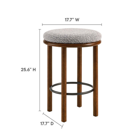 Fable Boucle Fabric Counter Stools - Set of 2 - BUILDMYPLACE