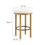 Fable Boucle Fabric Counter Stools - Set of 2 - BUILDMYPLACE