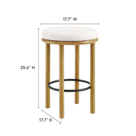 Fable Boucle Fabric Counter Stools - Set of 2 - BUILDMYPLACE