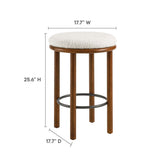 Fable Boucle Fabric Counter Stools - Set of 2 - BUILDMYPLACE