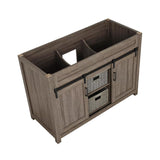 Farm Barn Freestanding Solid Wood Antique Brown Bathroom Vanity Cabinet Without Top - BUILDMYPLACE