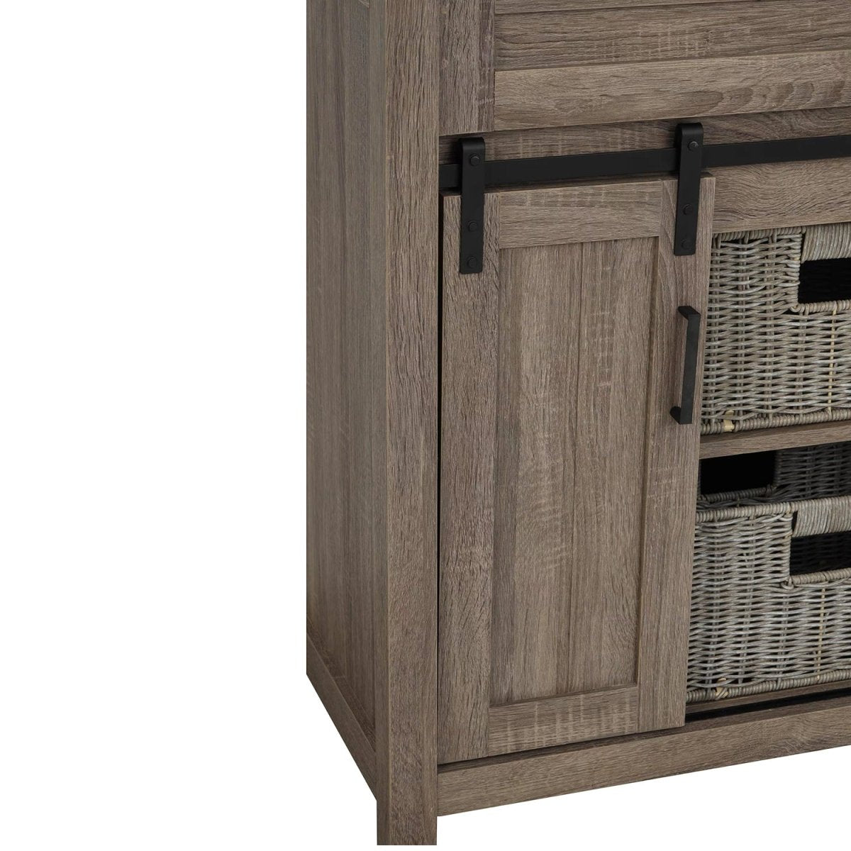 Farm Barn Freestanding Solid Wood Antique Brown Bathroom Vanity Cabinet Without Top - BUILDMYPLACE