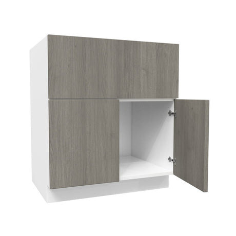 Farm Sink Base Cabinet| Matrix Silver | 30W x 34.5H x 24D - BUILDMYPLACE