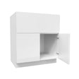 Farm Sink Base Cabinet | Milano White | 33W x 34.5H x 24D - BUILDMYPLACE