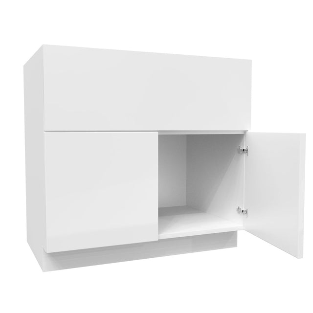 Farm Sink Base Cabinet | Milano White | 36W x 34.5H x 24D - BUILDMYPLACE