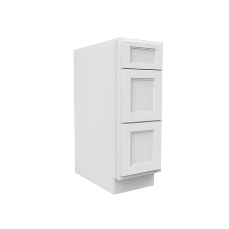 Fashion White - 3 Drawer Base Cabinet | 12"W x 34.5"H x 24"D - BUILDMYPLACE