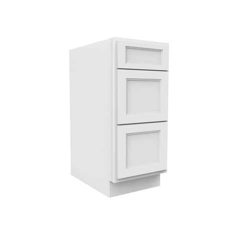 Fashion White - 3 Drawer Base Cabinet | 15"W x 34.5"H x 24"D - BUILDMYPLACE