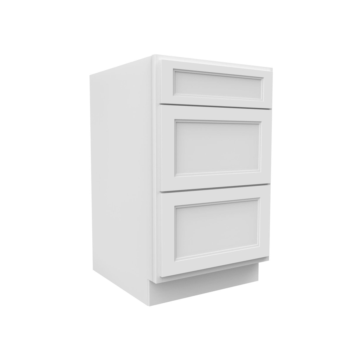 Fashion White - 3 Drawer Base Cabinet | 21"W x 34.5"H x 24"D - BUILDMYPLACE