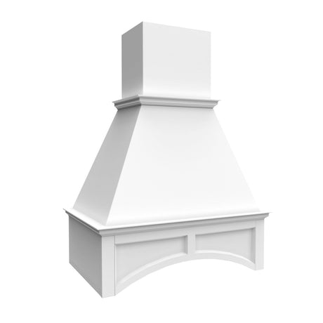 Fashion White - Arched Wood Hood | 33"W x 42"H x 21"D - BUILDMYPLACE